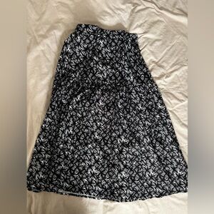 Black and White Patterned Women's Skirt